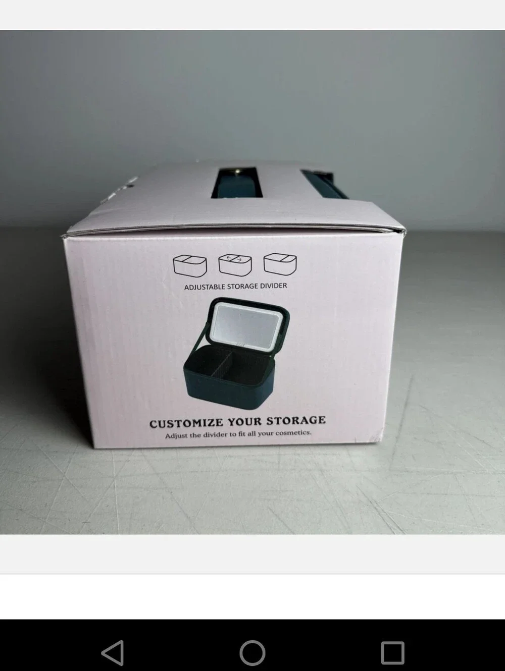 Lighted Makeup Case USB C Charging Removable Mirror Adjustable Storage black